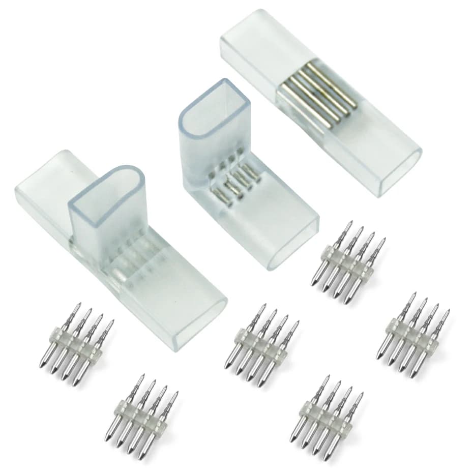 Connettore angolare a forma di I L T Connettore centrale a 2 pin a 4 pin con ago in rame per striscia al neon RGB impermeabile 220V 2835 5050