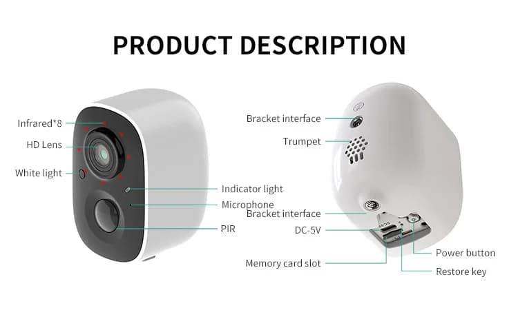 Telecamera IP WiFi 3MP 1296P con Batteria Solare a Basso Consumo, Interfono e Monitor per Bambini, Compatibile con App O-kam
