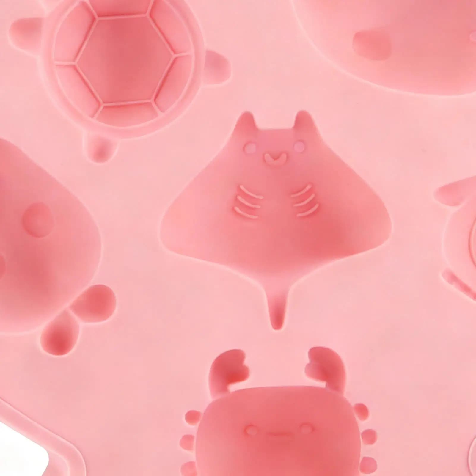 Stampo in silicone per ghiaccio a forma di creature marine, stampi per cioccolato con forme di vita marina, mini vassoio per ghiaccio a forma di animali per casa, cucina, bar, barbecue, estate