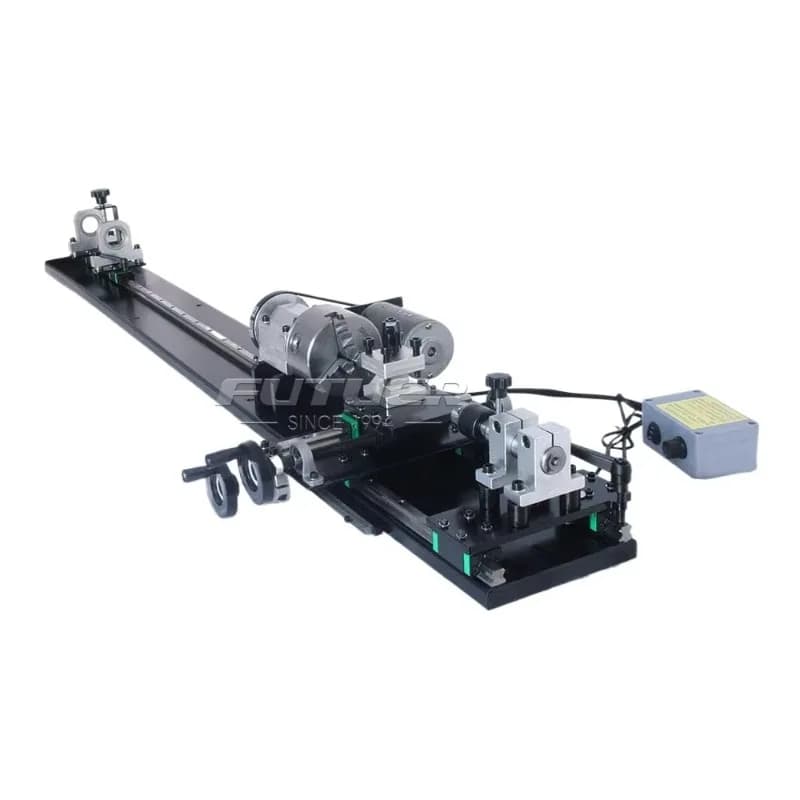 Professional Multifunction Horizontal Mini Wood Manual Lathe for Pool Cue Repairing Turning Drilling and Threading