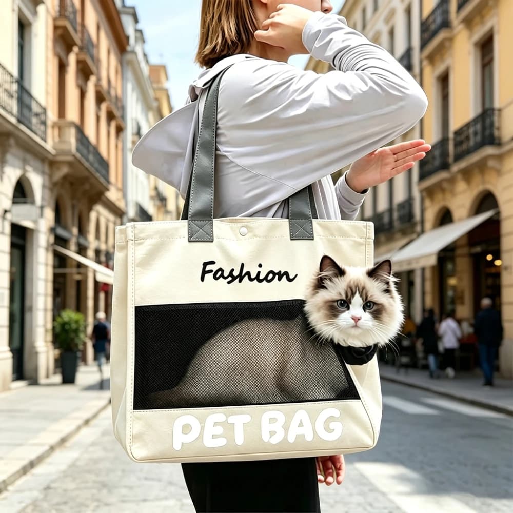 Breathable Pet Carrier Backpack, Outdoor Travel Carrying Bag for Cats Small Dogs Camping Walking Pet Supplies