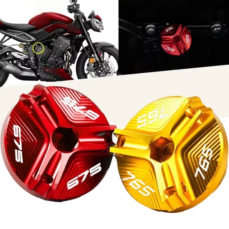 For Triumph Street Triple 765 RS /S/R 765RS 765R 675 Trident 660 Motorcycle Accessories CNC Engine Oil Filler Cap Oil Plug Cover