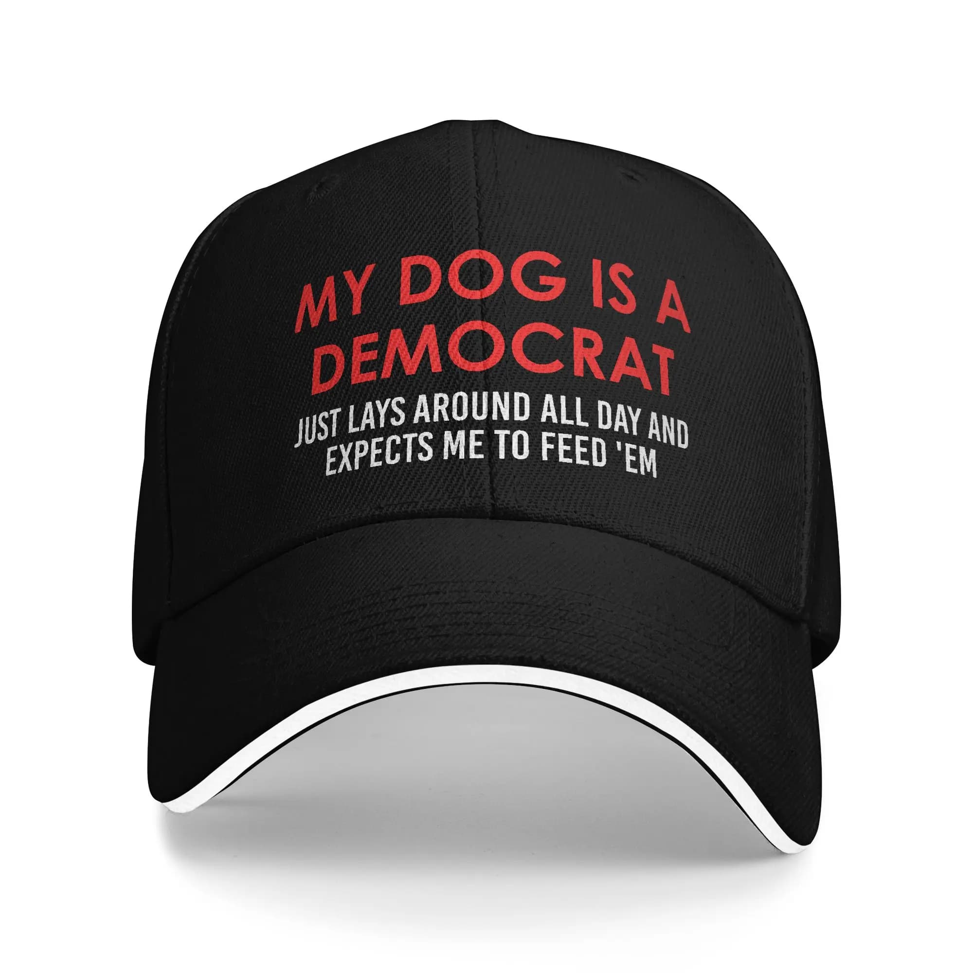 My Dog is a Democrat Lays Around Sandwich Baseball Cap Workouts All Seasons Funny Sun Cap for Men Women Gift Adult Hats
