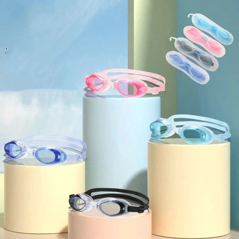 Silicone Swimming Goggles Anti-UV Wide View Swimming Mask Flexible Adjustable Strap Clear Swim Goggles Swimming Accessories