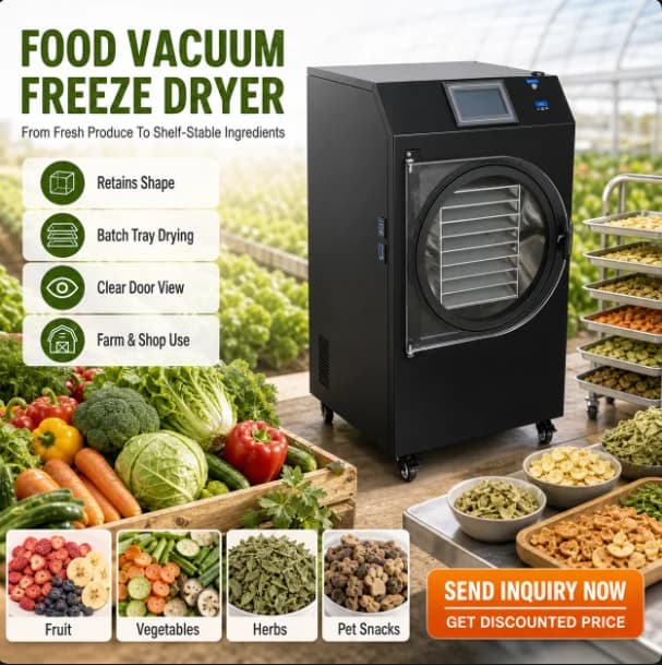 Multi‑Functional Household Vacuum Freeze Dryer Lyophilizer Small Size for Pet Snacks Fruits Vegetables Meat Freeze‑Dried Food