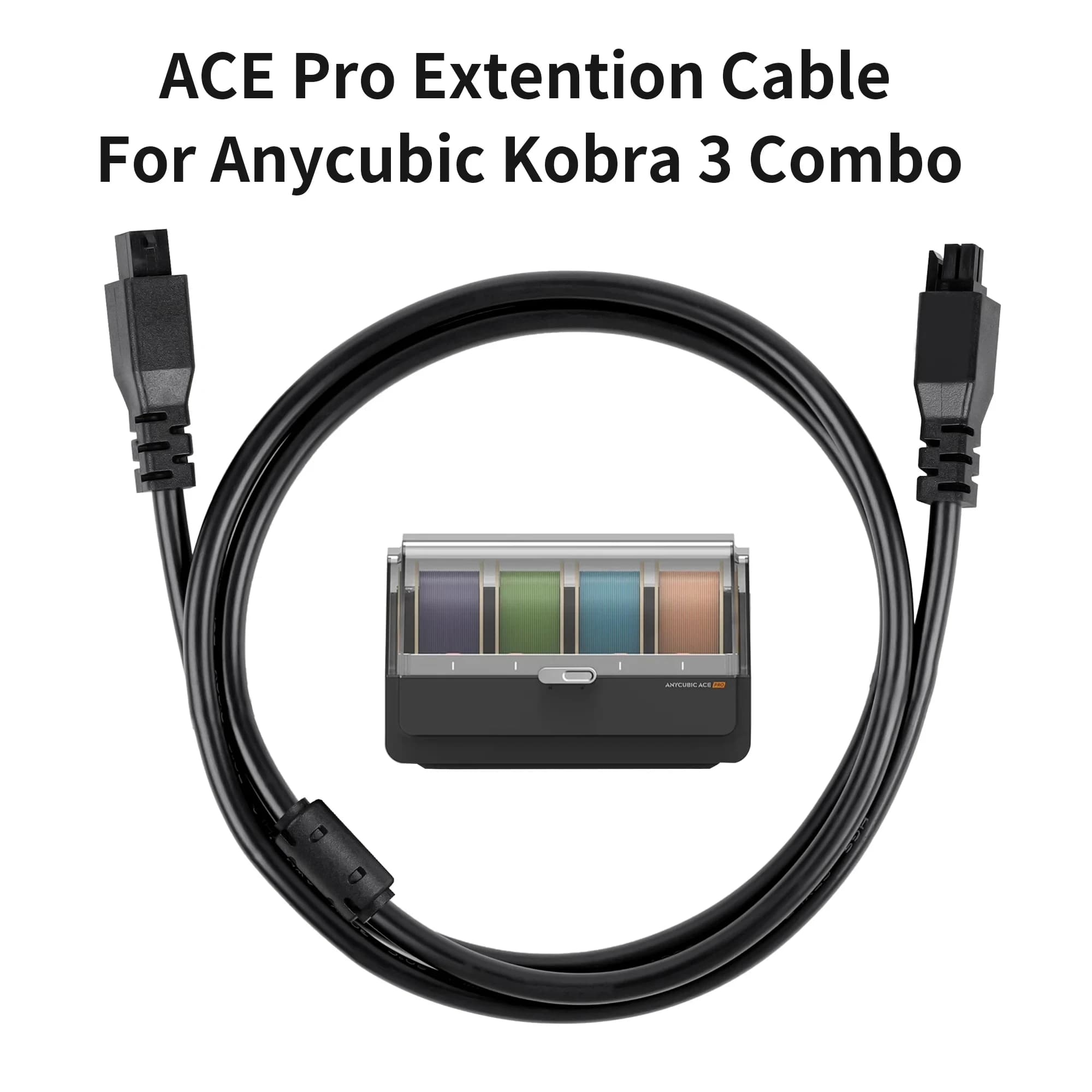 Kobra 3 Combo 4-pin Data Cable ACE Pro Extension Cable 1M 2M With Magnetic ring For Kobra 3/Max/S1/S1C 3D Printer