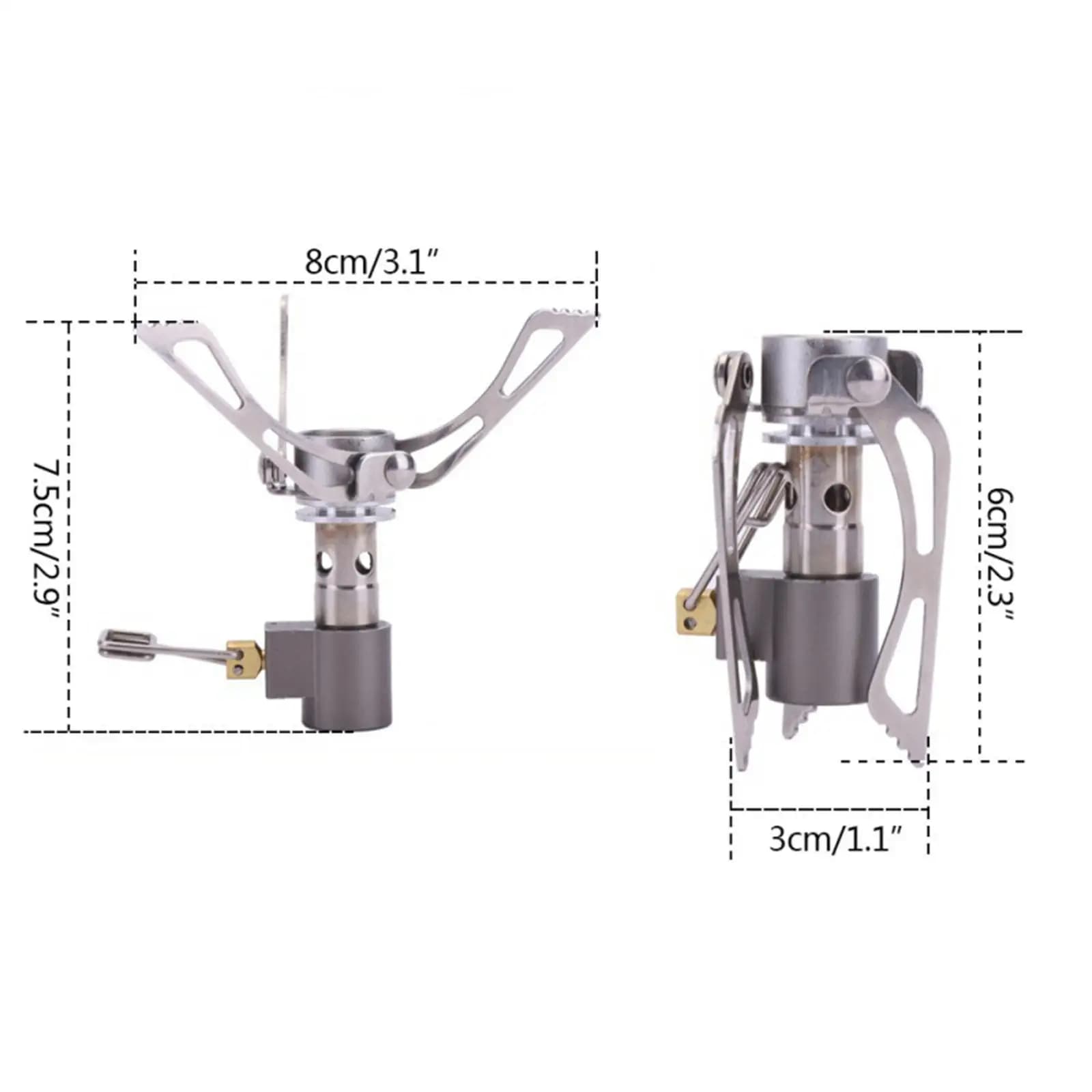 Compact Camping Stove, Tourist Burner Folded Portable Stainless Fire Furnace Cookware Tool Oven for Backpacking Hiking Picnic