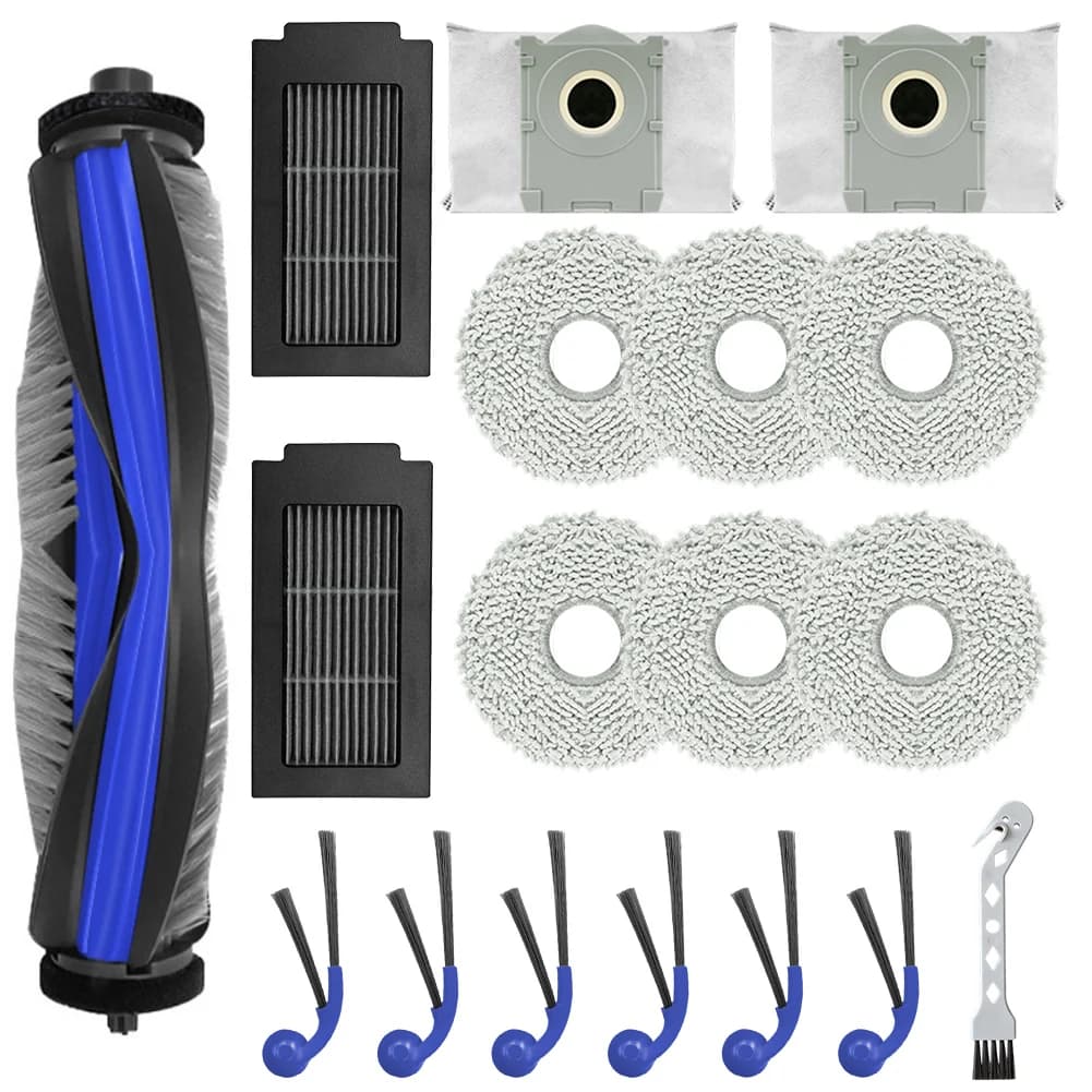 Set di accessori per ECOVACS Per DEEBOT T30C Per Omni Per Gen2 Robot Aspirapolvere 1 Spazzola principale 4 Mop Pad 2 Filtri 4 Borse 6 Spazzole laterali