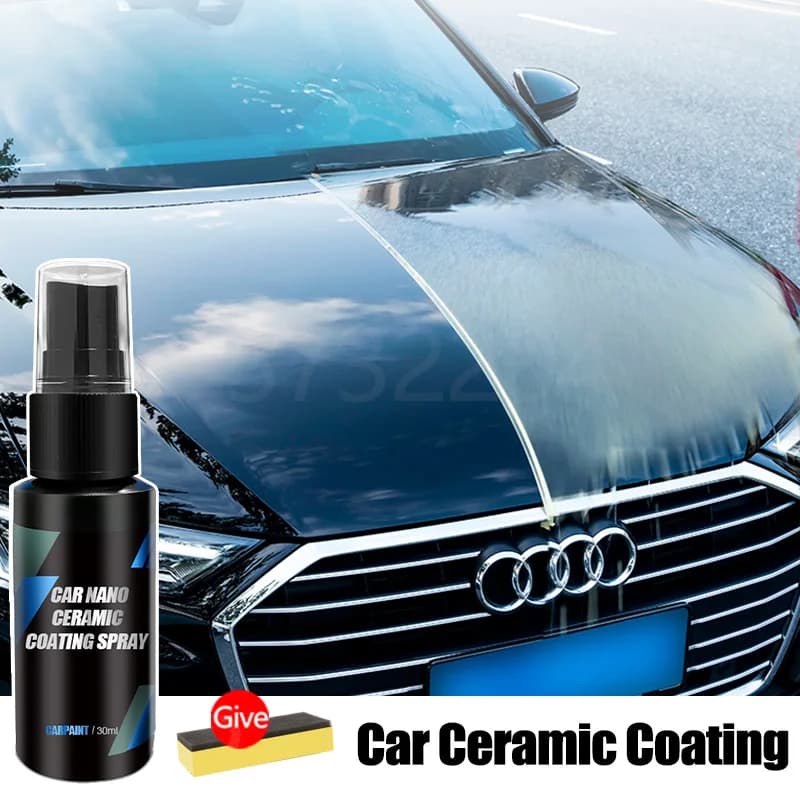 Rivestimento in ceramica per auto per vernice automatica Cera di cristallo Spray Nano polimero liquido idrofobico oleorepellente Antipioggia Cura dell'auto