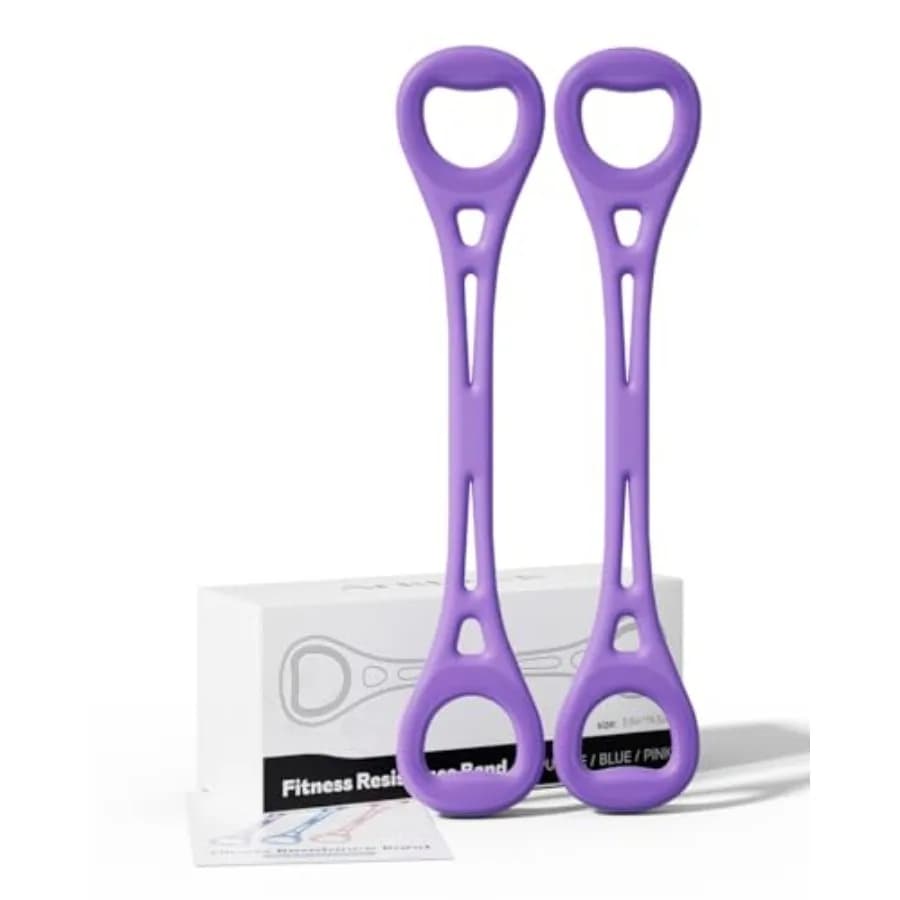 Fasce di Resistenza per Donne, 2 Pezzi di Fasce di Resistenza per Braccia in TPE Ispessito, Fasce Elastiche a Forma di 8 per Fitness
