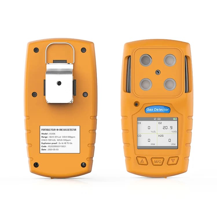 Handheld Gas Analyzer & 4-Gas Detector CH4/CO2/H2S/O2 Measurement Portable Carbon Monoxide Gas Detector