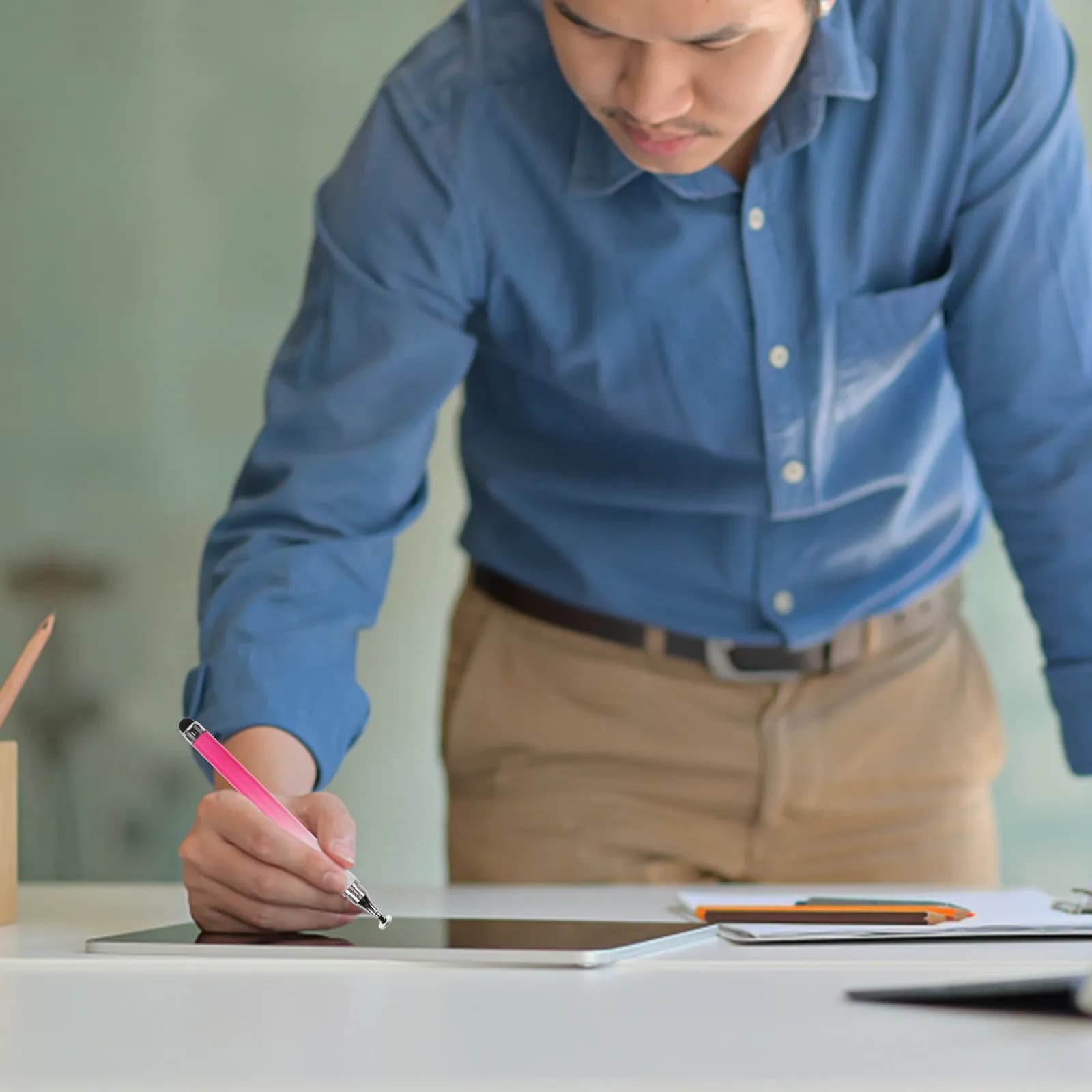 Penna capacitiva da 10 pezzi, stilo universale di precisione per tablet, penna per schermo del telefono, compatibile con touch screen, per disegnare e prendere appunti