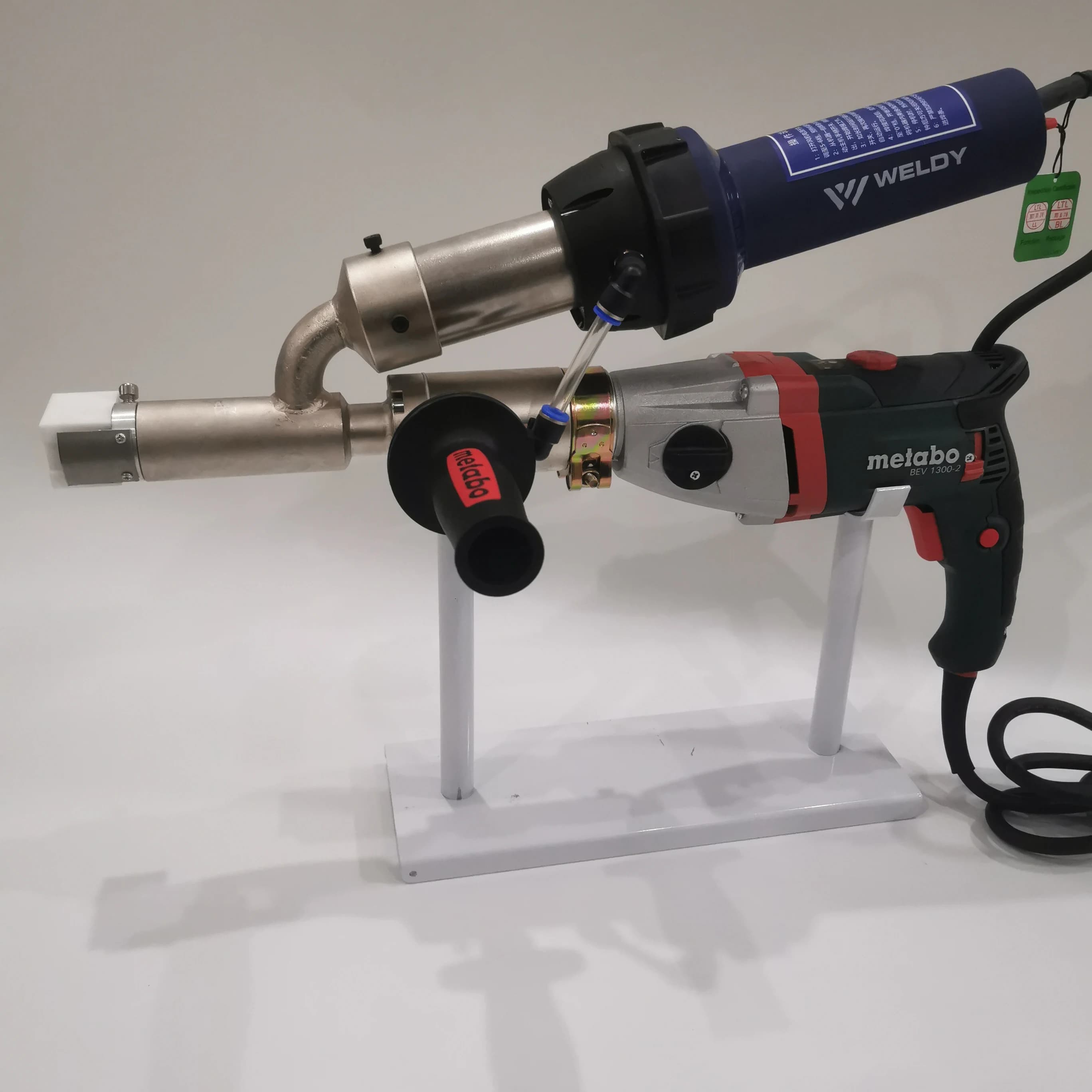 Saldatrice per estrusore ad aria calda con pistola per saldatore per estrusione di plastica portatile per riparazione di plastica per tubi in fogli PP HDPE LDPE