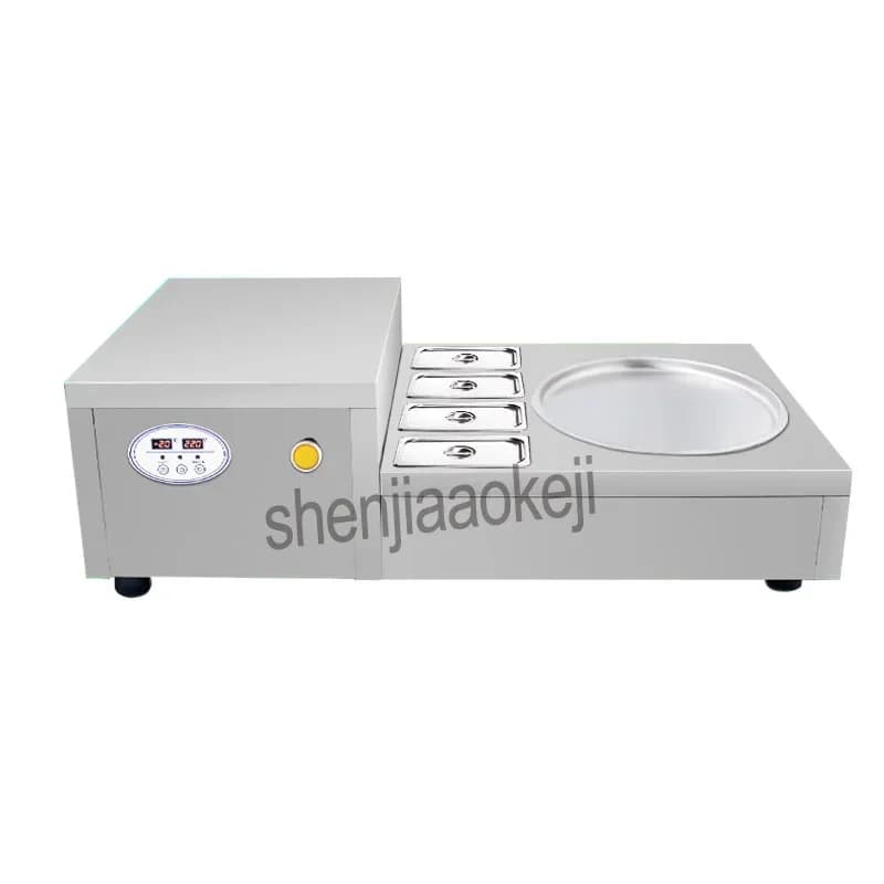 220v Electric Single Rolling Pan Frying Machine For Yogurt Ice Rolling Machine Fried Ice Rolling Machine For Commercial Table Fried Frost 220v 740w