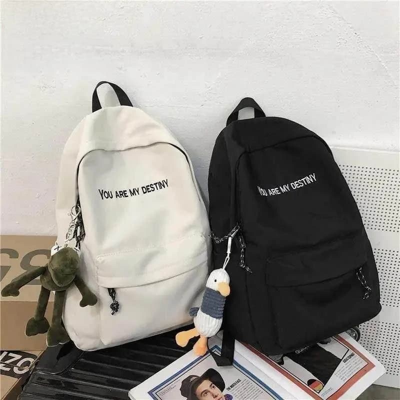 Durable Dual-Shoulder Backpack for Junior And High School Students Female Korean Harajuku Style Backpack Suitable for All Ages