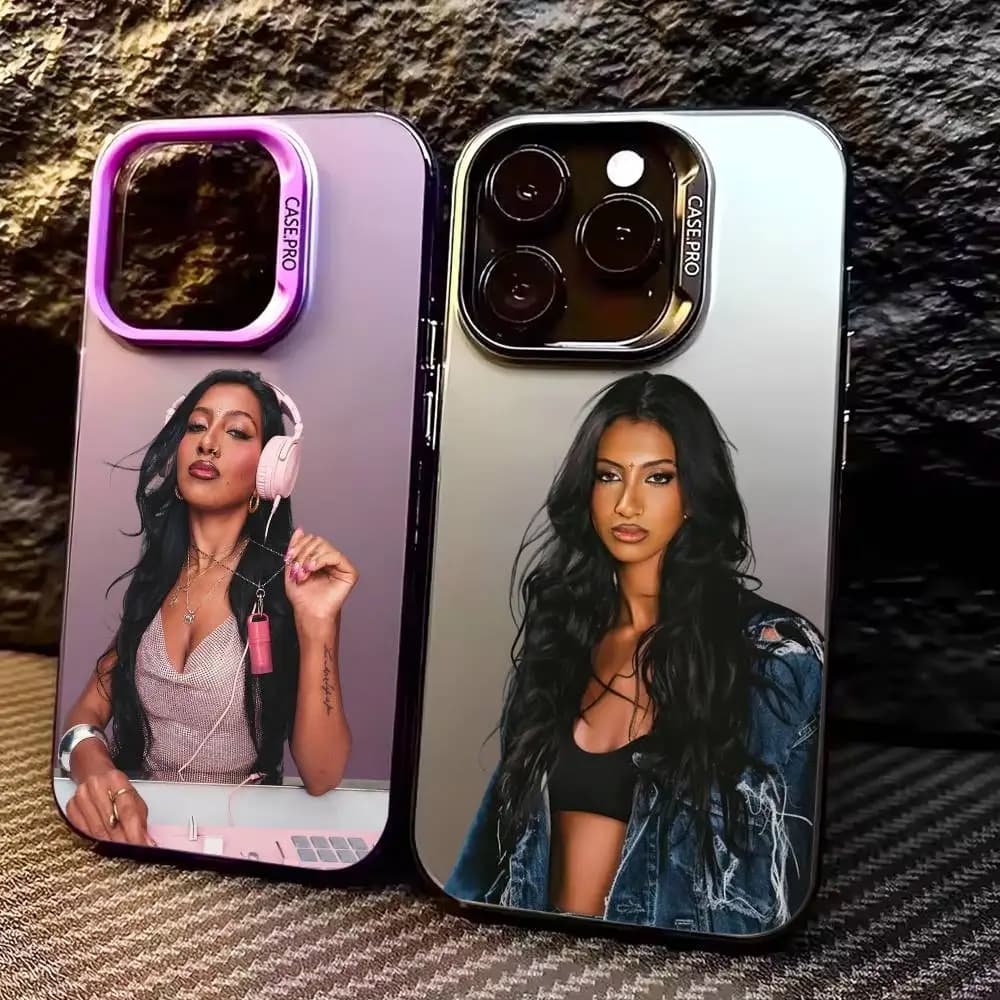 L-Lara R-Raj K-KATSEYE Colorful Silver Back Phone Case For IPhone 17 16 15 14 13 12 11 Plus Pro Max Plus