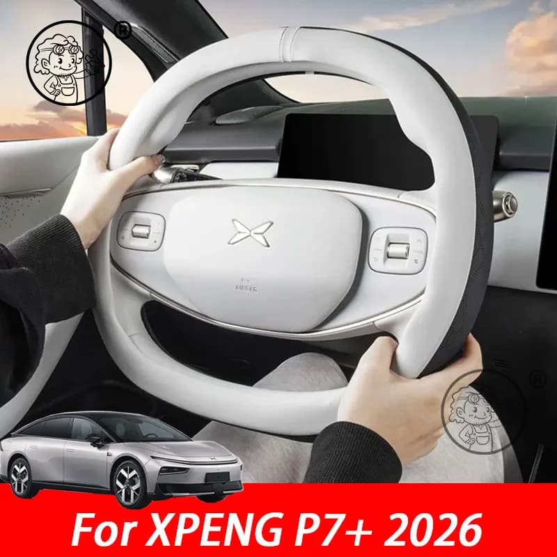 Coprivolante in Pelle Antiscivolo per XPENG P7+ 2026 2027, Accessori Interni Auto