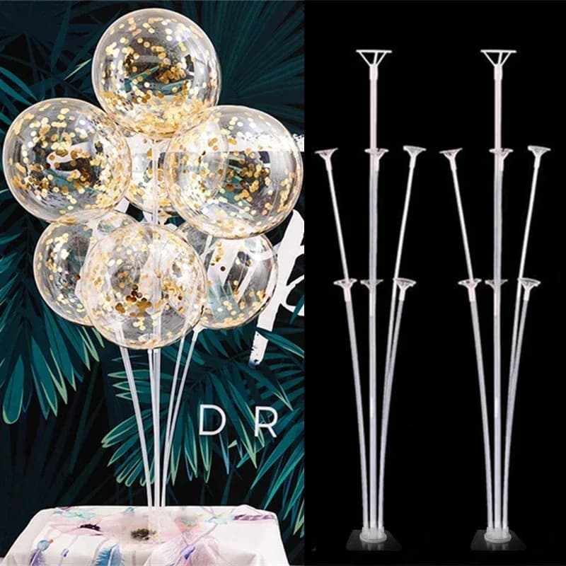 7 tubi Tavolo da matrimonio Supporto per palloncini Supporto per palloncini Tavolo galleggiante Decorazione per tavolo da matrimonio Baby Shower Compleanno Decor