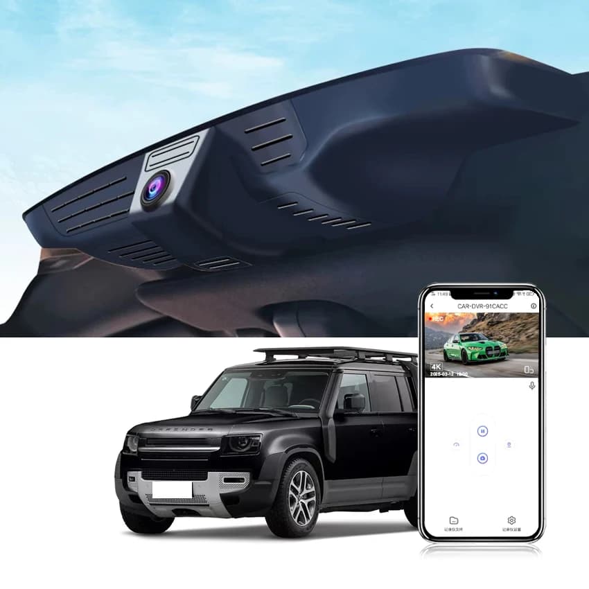 Dash Cam 4K per Land Rover Defender 110 90 130 (L663) 2020-2026, Dashcam con WiFi Integrato, Visione Notturna Nitida, Registrazione in Loop