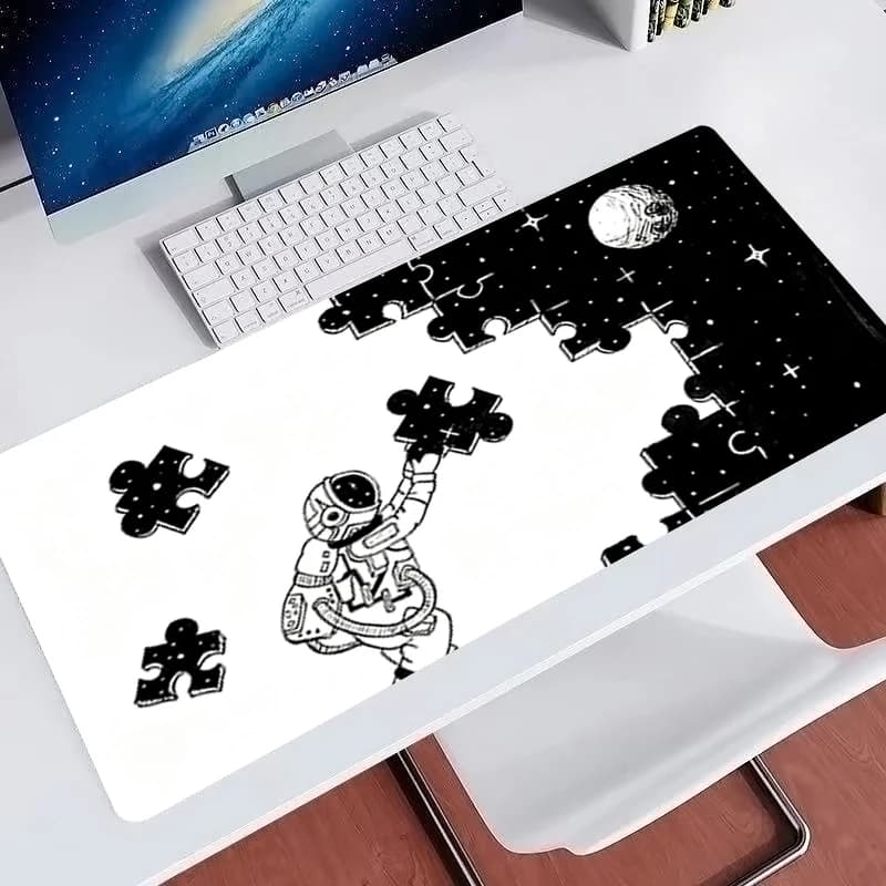 Mouse Pad Gamer Mouse Mat Computer Keyboard Pad astronauts Black and white Desk Mat Laptop Gaming Accessories Large Mousepads