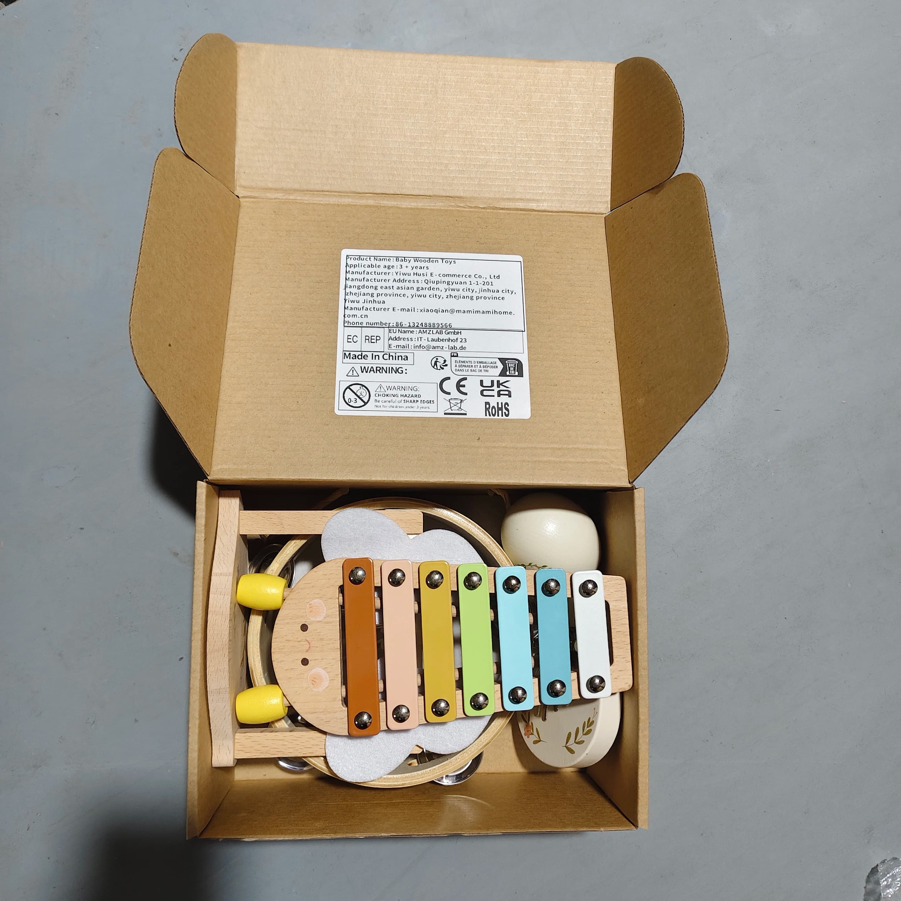 Mobile per culla con sonaglio a tema ape per neonati da 0 a 12 mesi, set mobile per cameretta, sonaglio in legno da appendere alla culla, giocattoli sensoriali per neonati