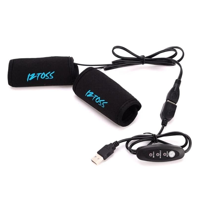 USB Heated Handlebar Gloves Hand Warmer for Motorcycle Water Resistant Anti Slip New