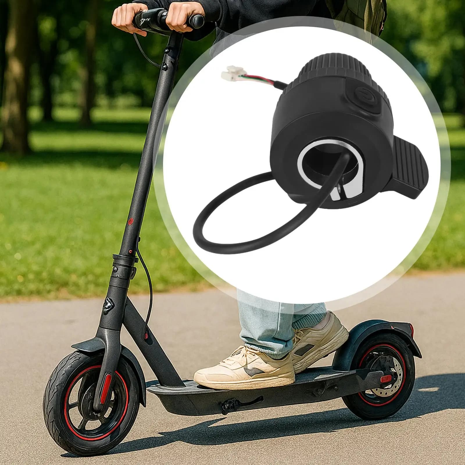 Thumb Accelerator Throttle Switch Connector Part 28.5cm Cable Compact 7cm X 5.1cm for G2 G3 G4 Electric Scooters Precise Control