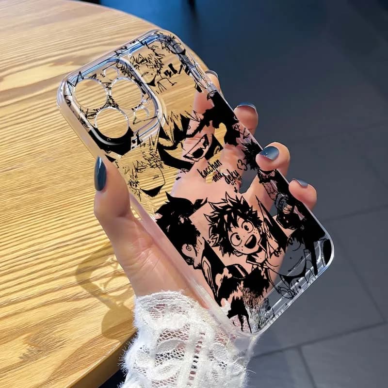 My H-Hero Art A-Academias Phone Case for Apple iPhone 17 16e 16 15 14 13 12 11 Pro Max Plus Mini in transparent soft TPU