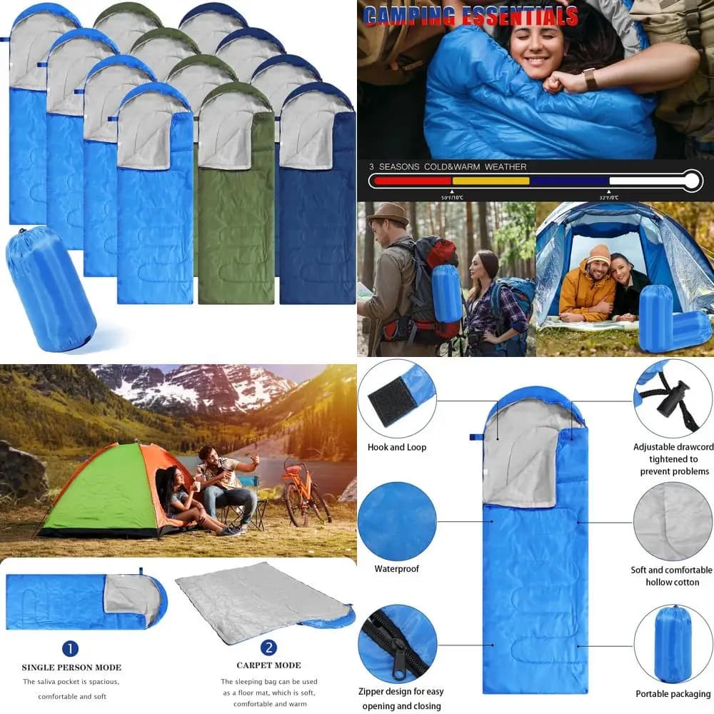 Waterproof adult sleeping bags for 4 seasons - Camping equipment for outdoor use, homeless shelter, use for cold season