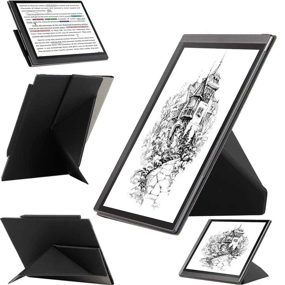 Bigme B1051C Pro Tablet da 10.3 Pollici con Lettore E-Book, Custodia Magnetica Antiurto, Supporto Flessibile, Funzione Smart Wakeup e Slot per Penna