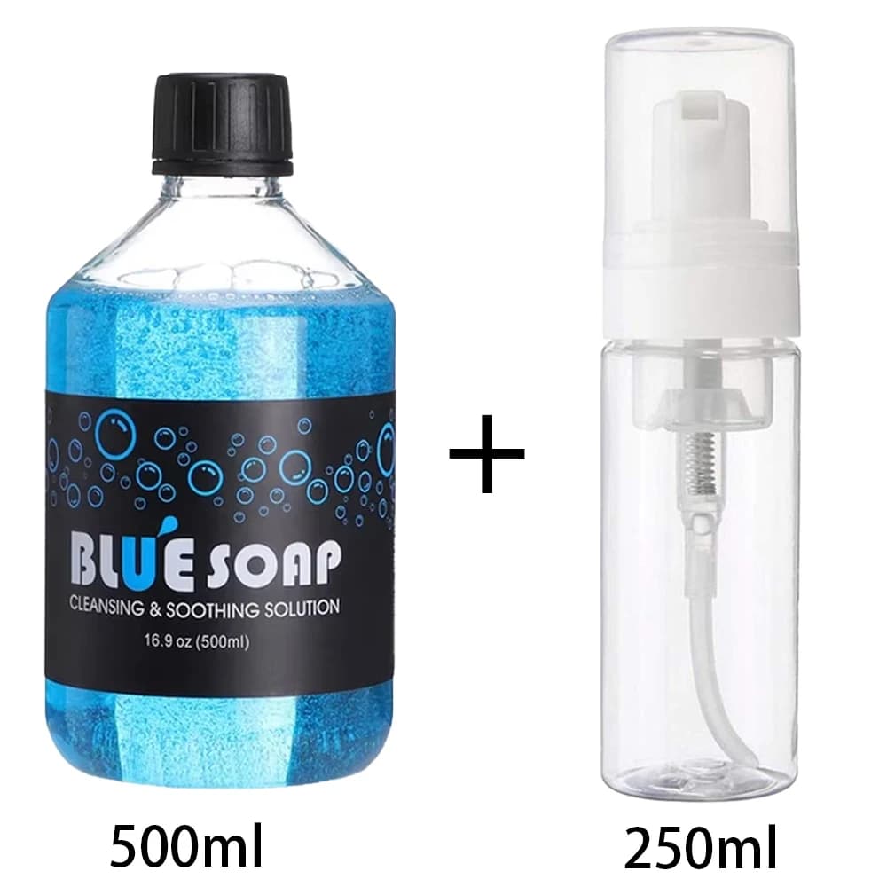 KVM Tattoo Blue Flavour with Tattoo Kit with Bottle Schiumogena Soothing Solution Avoid skin irritation Cleaning tool Tattoo Supply