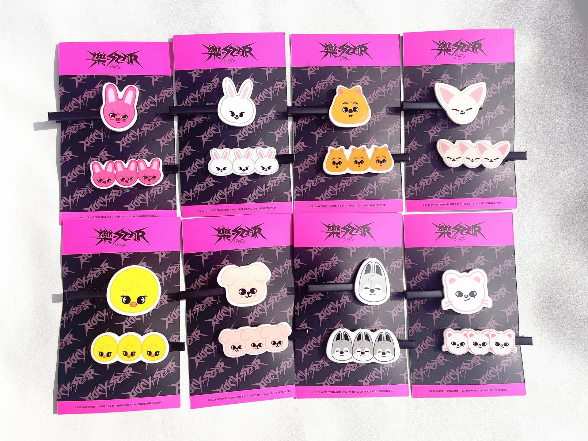 Set di fermagli per capelli Idol SKZOO Stray Kids, graziosi fermagli in acrilico con personaggi dei cartoni animati, Felix HyunJin Chan Woojin Minho Changbin, regali per i fan.
