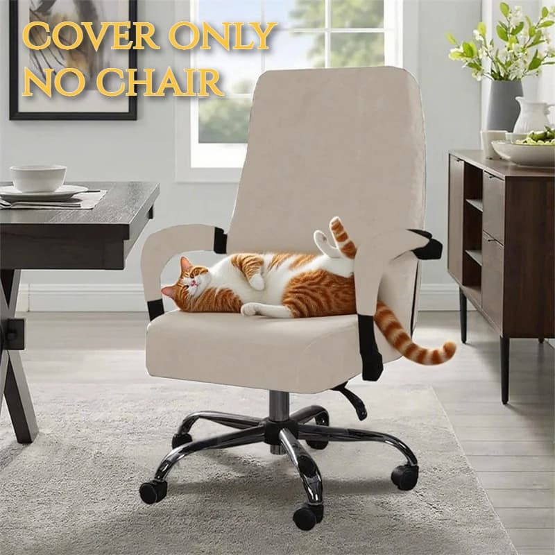 L/XL Anti-scratch for cars Super Velvet Office Computer Desk Chair sheet Removable seat cover with armrest Housse De Chaise