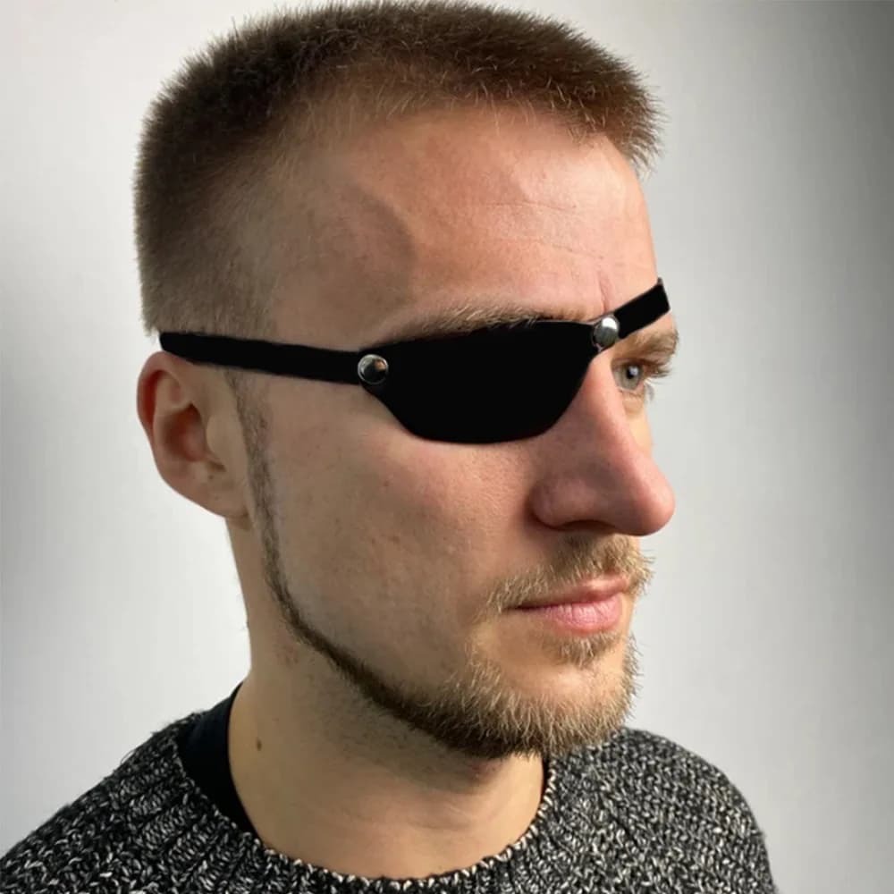 Toppe per gli occhi da pirata Maschera per gli occhi scheletro Feltro Un occhio Scheletro Capitano Benda sull'occhio per la decorazione della festa a tema pirata di Halloween