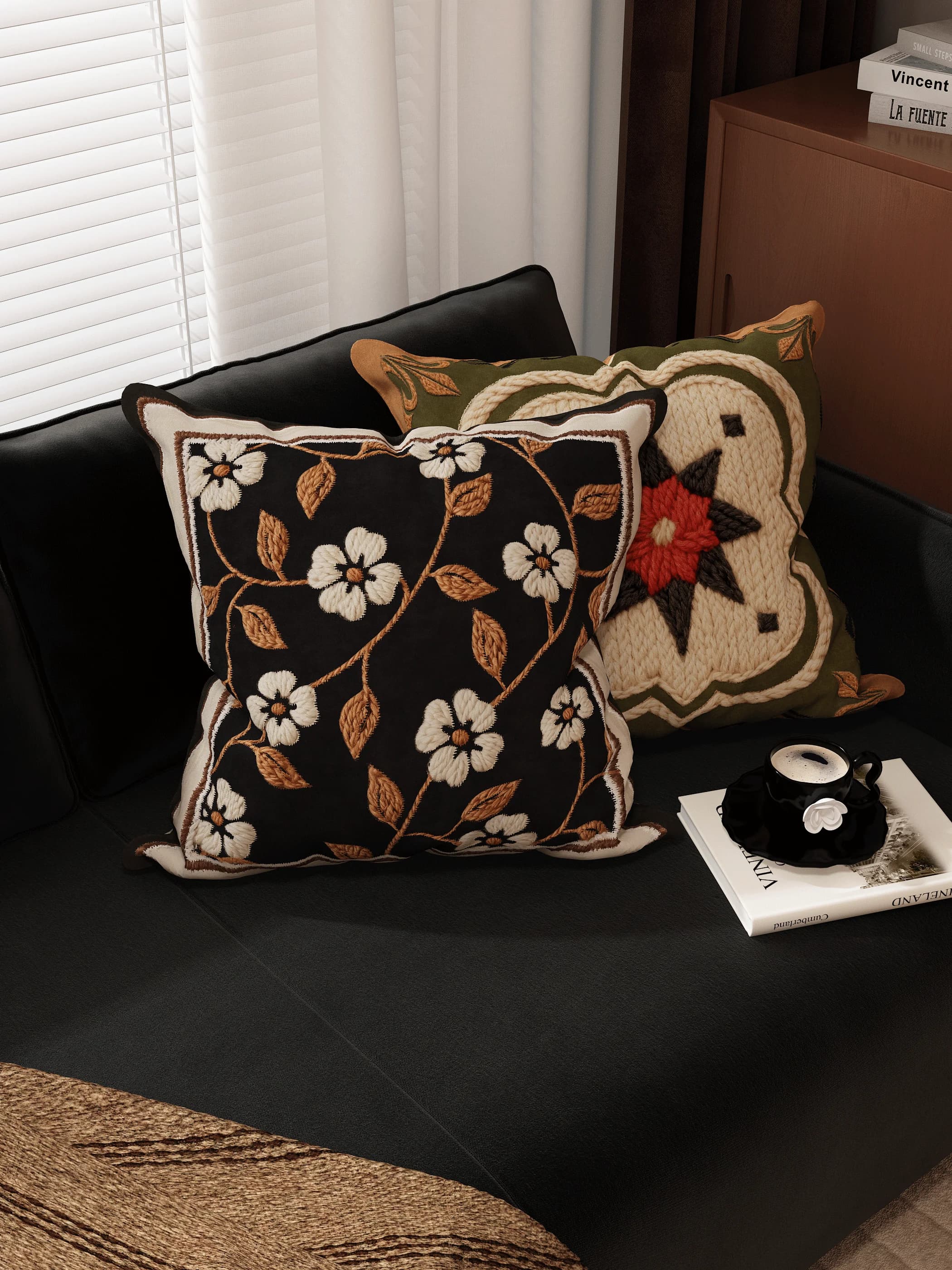 Cuscino per Divano Stile Vintage, Nuovo 2026, per Soggiorno, Camera da Letto, Balcone, Finestra, Cuscino Lombare di Lusso in Fibra di Poliestere