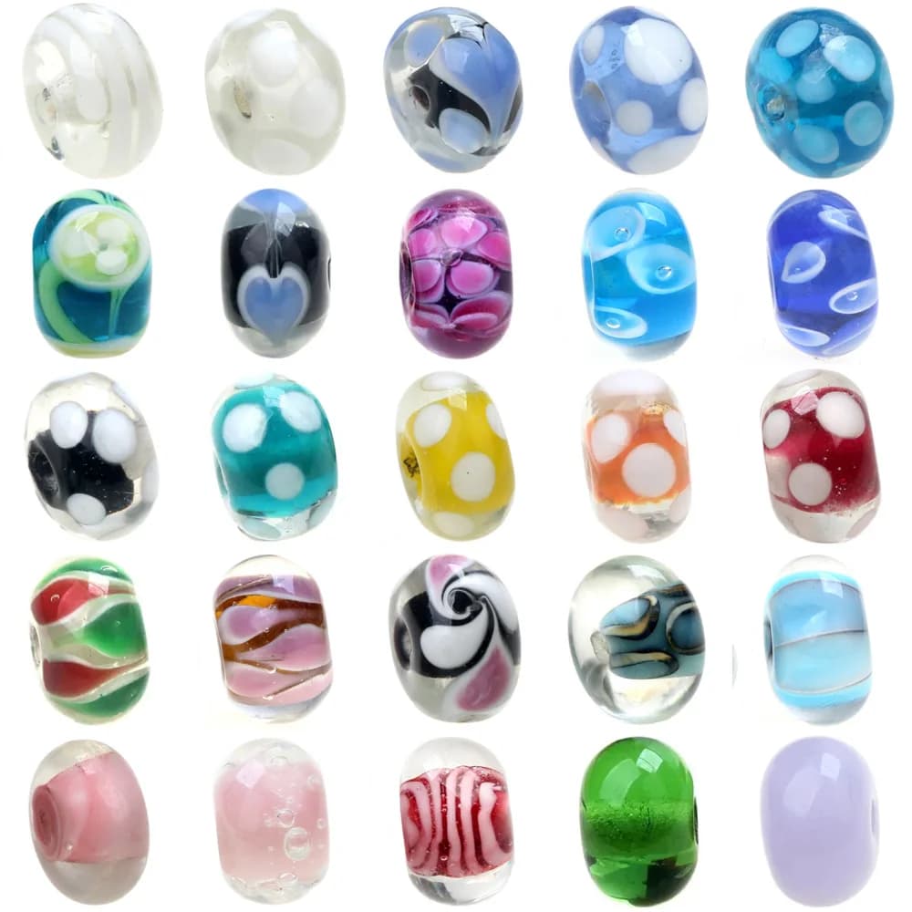 Economico!2/4/6 PZ/LOTTO Trasparente Puro Fatto A Mano Perle di Vetro di Murano Per L'artigianato Braccialetti di Fascini/Orecchino/Collana Creazione di Gioielli FAI DA TE