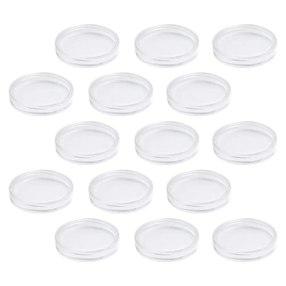 24 Pezzi Contenitori Porta Monete in Acrilico Trasparente, Scatola Porta Monete Portatile, Espositore per Collezioni di Monete, Forniture per Collezionisti