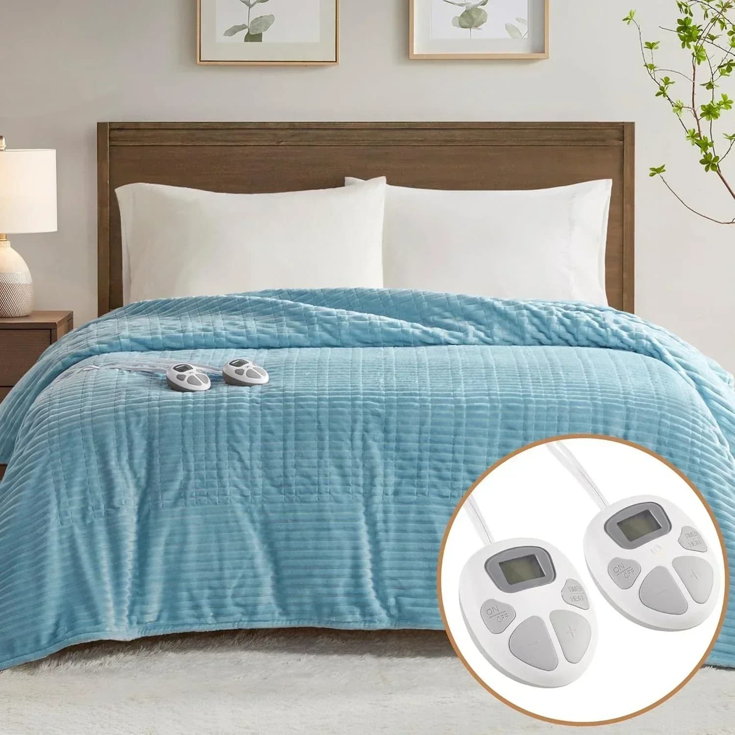 Offerta Speciale, Scorte Limitate! Coperta Elettrica, Morbida, a Costine, in Peluche, Riscaldante, Misura King per Ufficio, Divano, con Spegnimento Automatico 1-12 ore