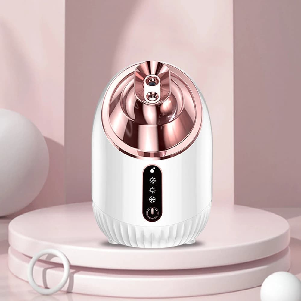 Vaporizzatore Facciale con Nebbia Fredda e Calda, Umidificatore, Sauna per il Viso, per Pulizia Profonda, Cura della Pelle, Spa, Casa e Salone