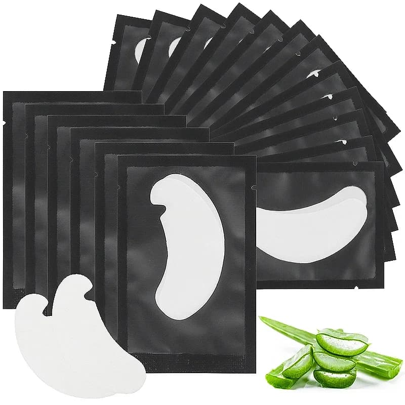 50/100 pairs of eye patches, undercut bearings for extension eyelashes, patches for makeup, eyelash stickers, bearings for extension eyelashes.