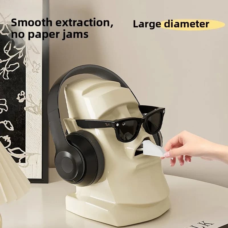 Porta fazzoletti multifunzione creativo in gesso per soggiorno, cucina, supporto per cuffie da tavolo per camera da letto