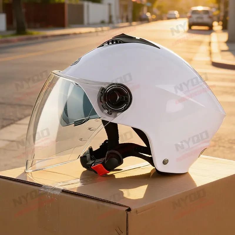 Casco per scooter elettrico Caschi da moto estivi V Chopper Cascata di sicurezza Soman Articoli urbani Donna Uomo Attrezzatura da moto