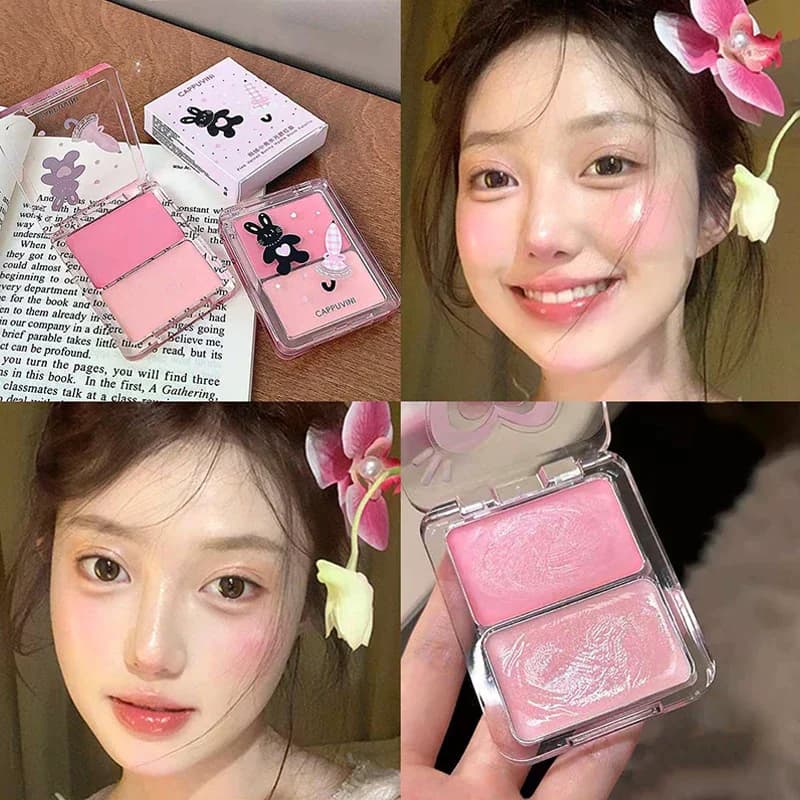 Cappuvini Acqua Brillante Guancia Blush Evidenziatore Crema High Gloss Glitter Rouge Naturale Illumina Viso Contouring Blush Trucco