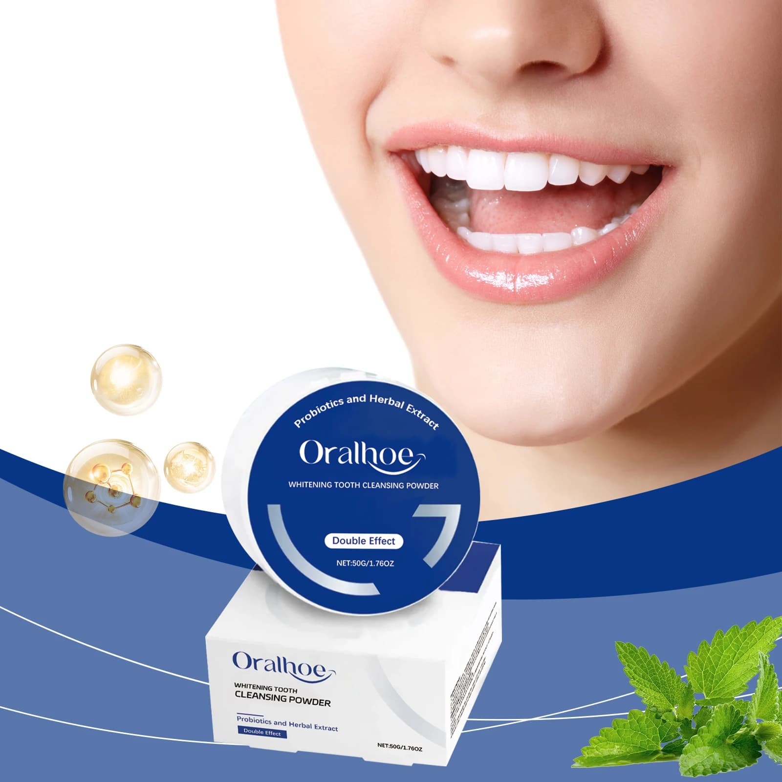 Probiotic Tooth Whitening Powder Remove stains Calculation Disposable Fresh Food Repair Oral Hygiene Cleaning Teeth Whitening Powder