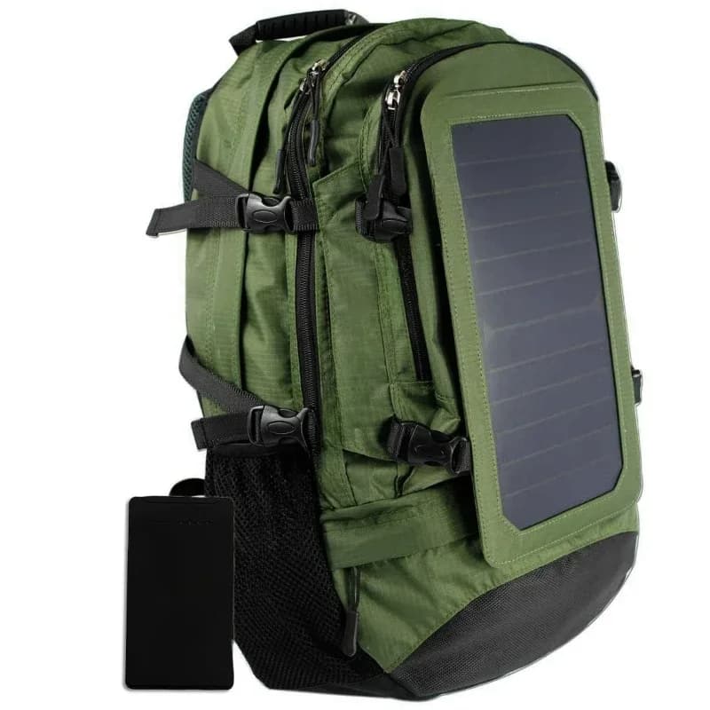 Zaino da escursionismo all'aperto con pannello solare Zaino impermeabile con batteria solare