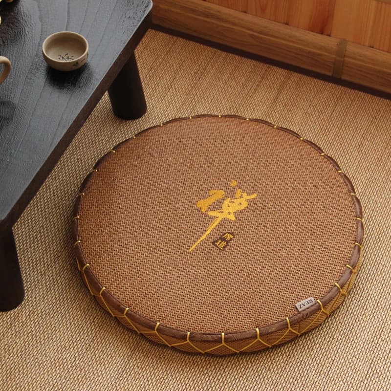 Japanese-Style Futon Thick Meditate and Buddha Prostration Meditation Mat Home Tea Ceremony round Tatami Cushion