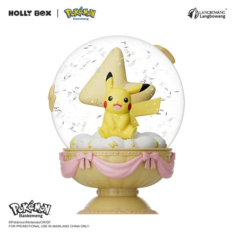 Langbowang Pokemon Crystal Ball Pikachu Gengar Sylveon Eevee Glowing Night Light Desktop Collectible Ornament Gift