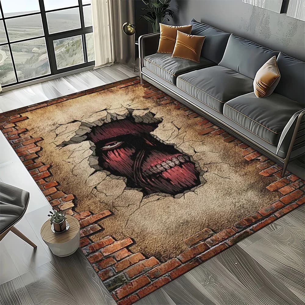 27 stile nuovo cartone animato Attack on Titan Eren Anime Area Tappeto Tappeti per soggiorno camera da letto divano zerbino, tappetino antiscivolo per bambini