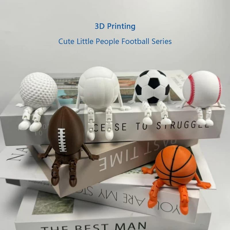 3D printing cute doll football basketball football golf baseball volleyball creative doll desktop decoration