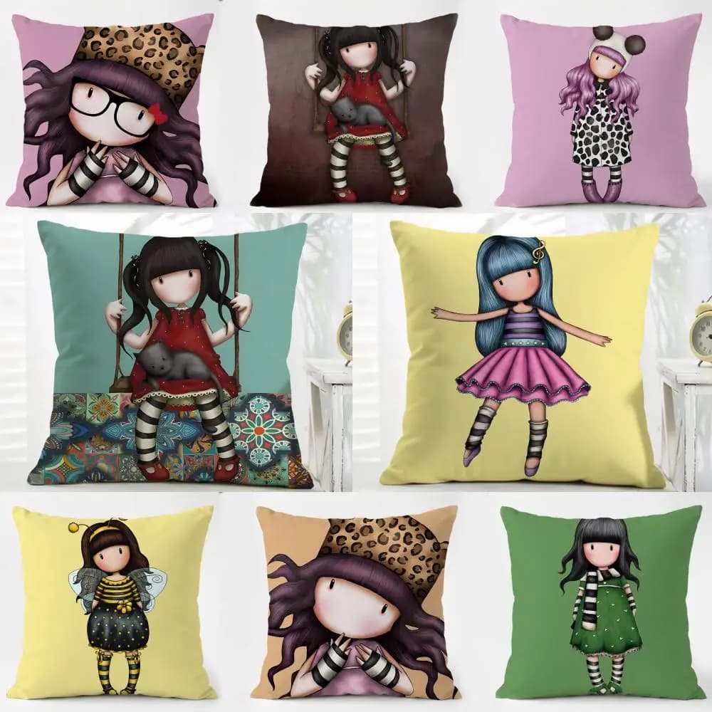 santoro Gorjuss Cushion Cover Pillow Case Soft Friendly Fabric & Concealed Zipper